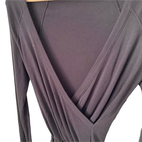 Splendid Black Wrap Long Sleeve Top in Size Medium - Picture 7 of 8